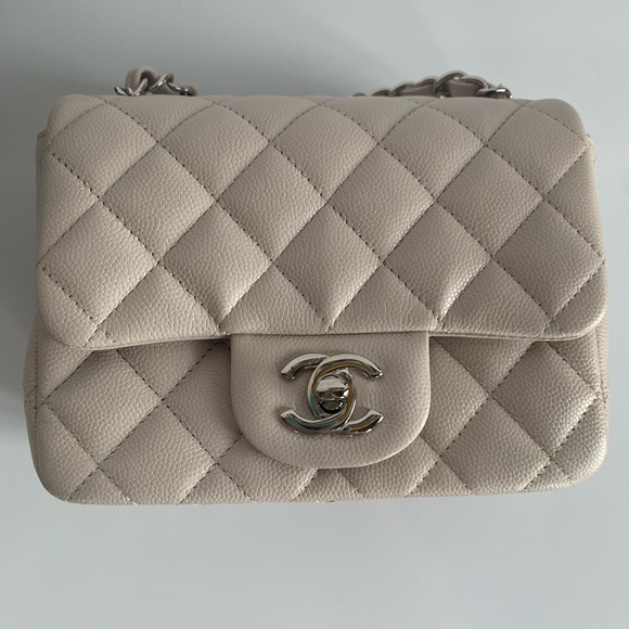 CHANEL Handbags - Chanel Mini 18B Ivory White Caviar Leather